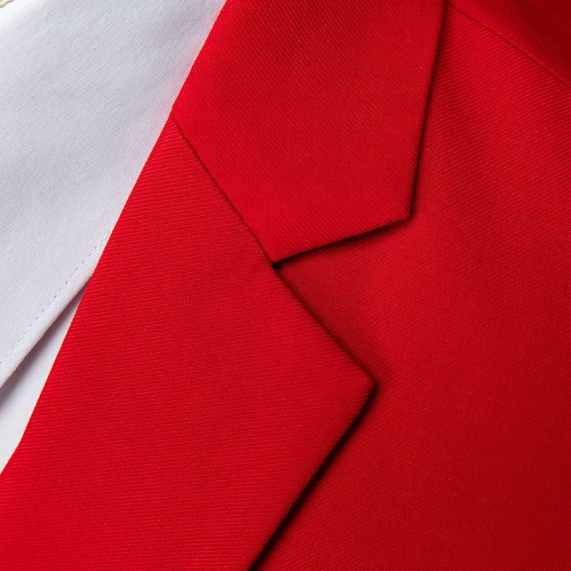 Mens suit spring autumn solid color one button blazers trousers