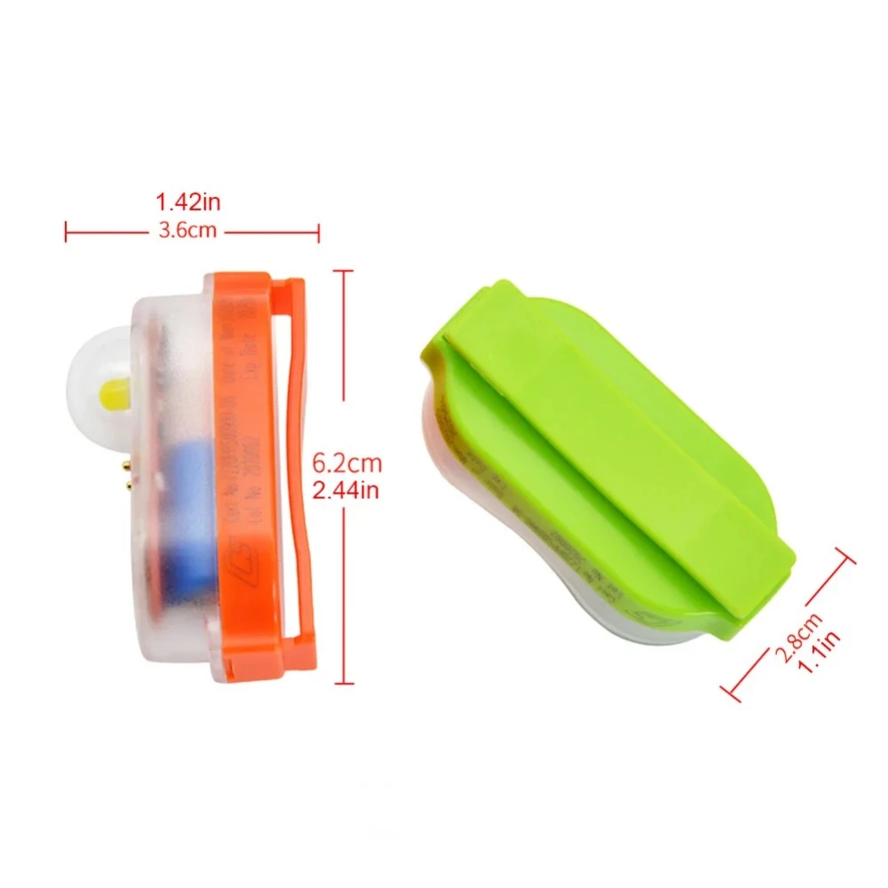 2pcs 방수 LED 구명조끼 라이트 자체 점등 경량 비상 신호등 야외용 LED 안전등