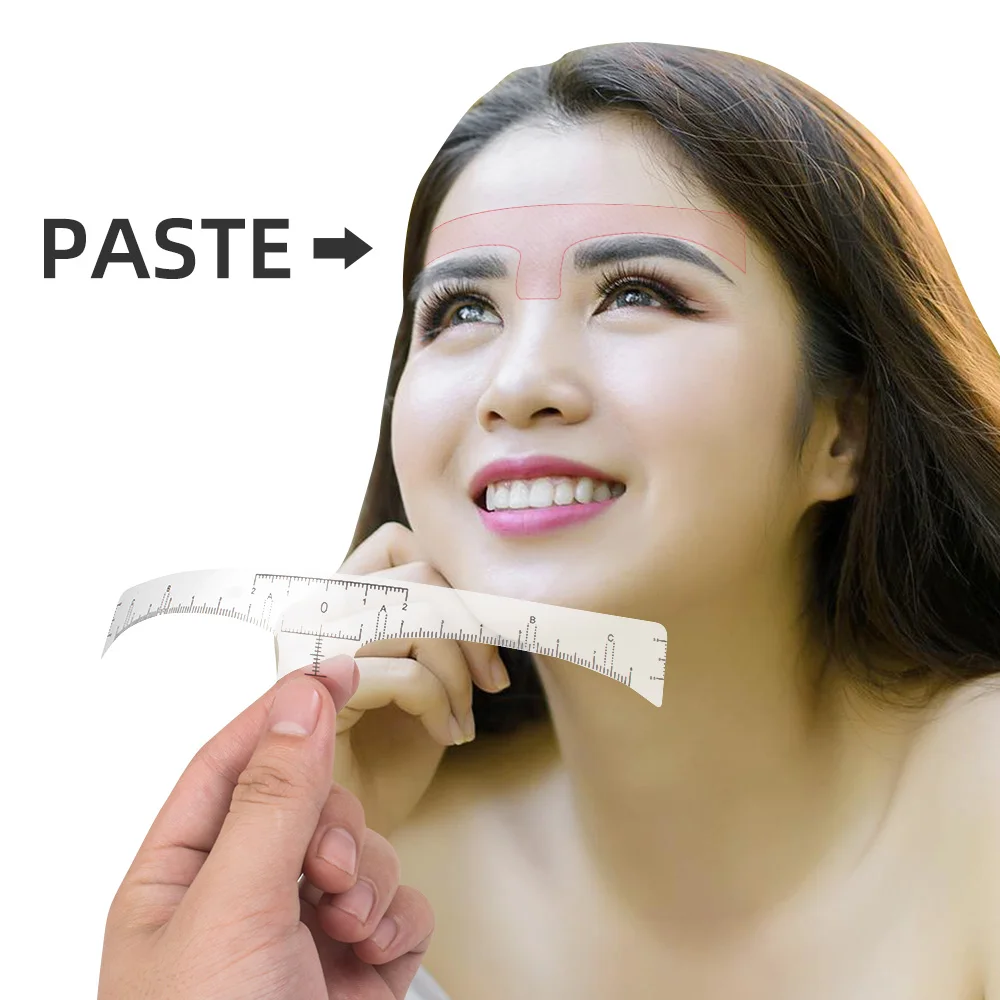 Eyebrow Ruler Sticker Guide Adhesive Microblading Tattoo Measurement Tools for Permanent Makeup