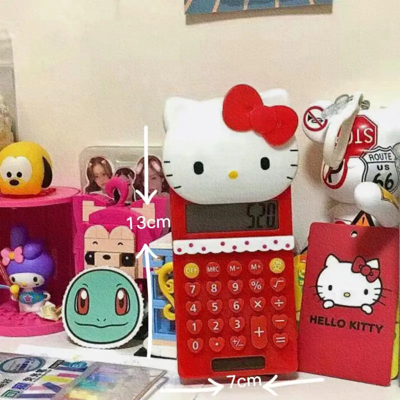 

Hellokittys Kawaii Sanrio Calculator Cartoon Cute Anime Portable Creative Push Cover Sweet Counter Girl Birthday Gift