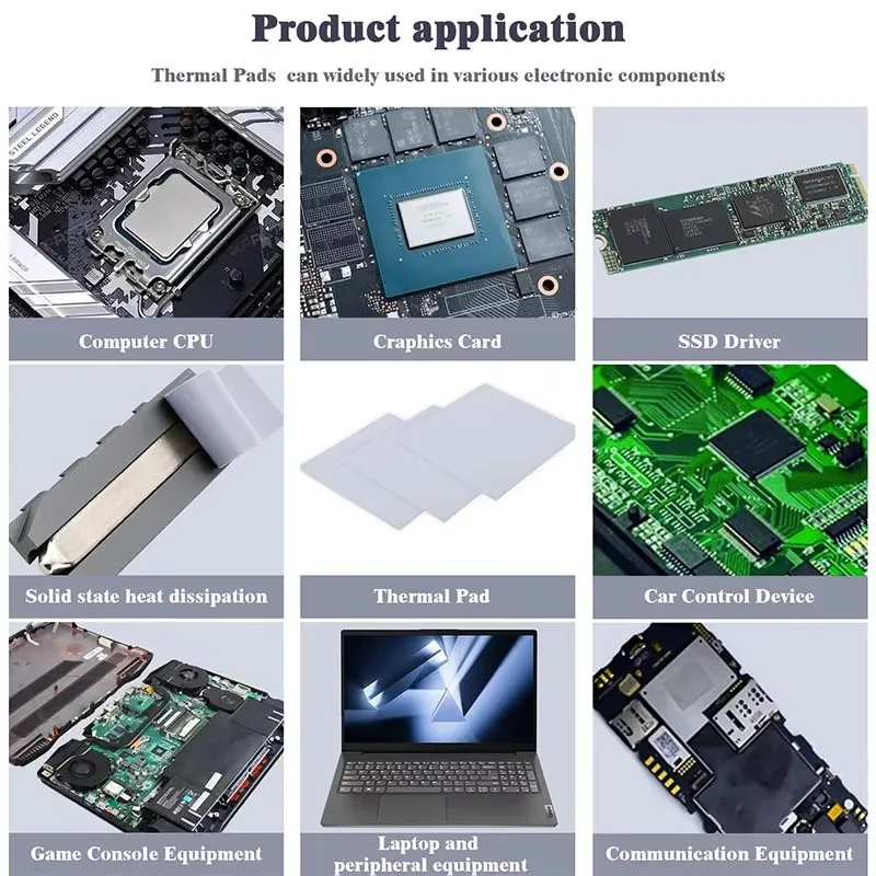 Upsiren 16/18W GPU CPU 방열판 냉각 전도성 실리콘 패드 100x100mm 고품질 오리지널 정통 열 패드