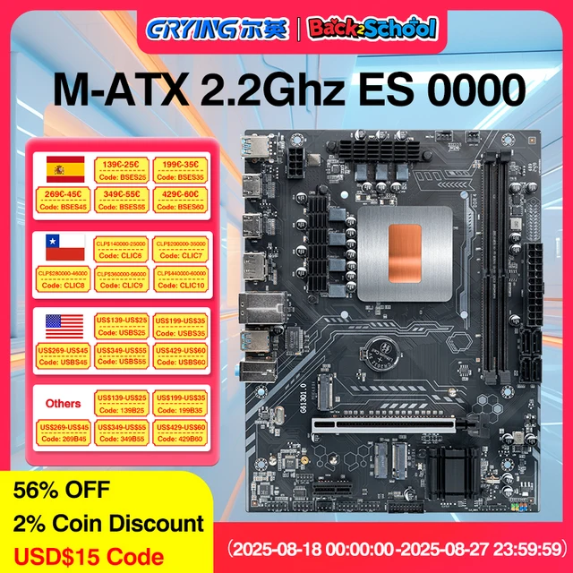 Bricolage ordinateur de jeu DDR4 carte mère CPU Combo 11th Core 2.2Ghz ES 0000 (réfert à i7 11800H) LGA 1151 carte mère CPU intégré 1