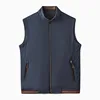 [Double-sided wear] Italian luxury classic autumn men's all-in-one simple stand-up collar high-end warm sleeveless vest 3