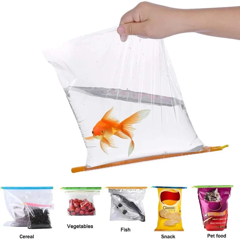 5/8Pcs Seal Lock Sticks Food Sealed Organizer Storage Bag Clip Food Seal Stick Plastic Home Kitchen Gadgets Reusable 3