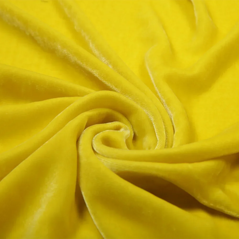 1/3/5m Luxury Real Velvet Fabric Mulberry Silk Velvet Banquet Dress High Quality Clothing Fabric Soft Drape By The Meter