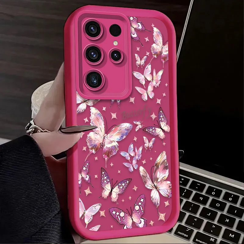 Elegant Purple Butterfly Phone Case - Stylish Protective Etui