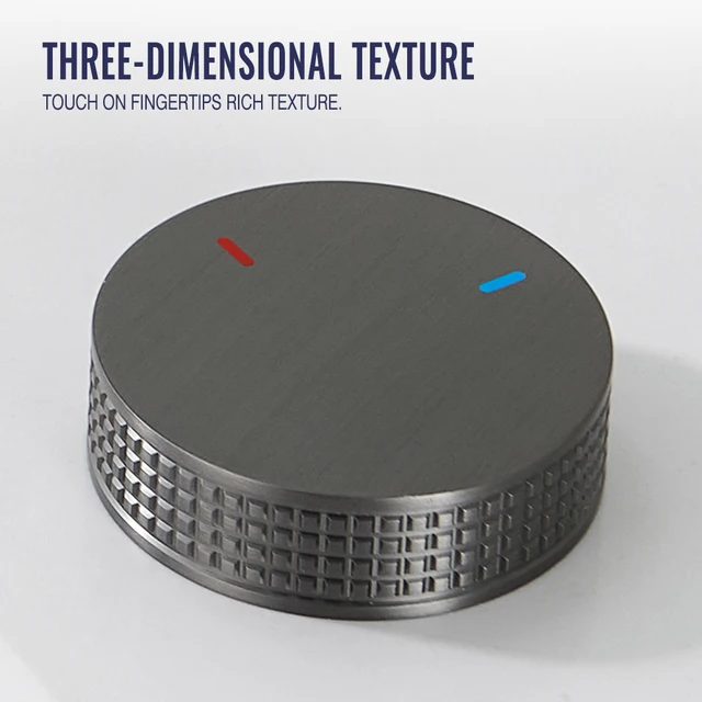Gunmetal Basin faucet Knurled Switch 360 Rotating