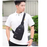 Men's Chest Bags Casual Waist Bags Small Short Trip Travel Carry Bags Men's Waterproof Shoulder Crossbody Bags Nylon Handbags 10