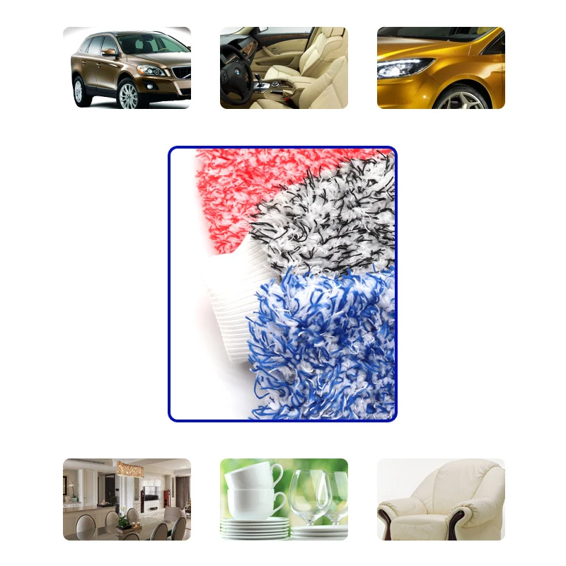 Microfiber Car Mitt Car Cleaning Gloves Microfiber Cleaning Gloves Microfiber Washing Gloves Microfiber Gloves Microfiber Car Washing Gloves Thicken Coral Fleece Absorbent Water Anti-slip Cleaning Gloves Auto Cleaning Tools Car Accessoires