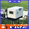 30L Retro Style Metal Bucket Incubator Portable Outdoor Camping Fishing Picnic Fresh Food Drink Insulated Cooler Ice Box 6