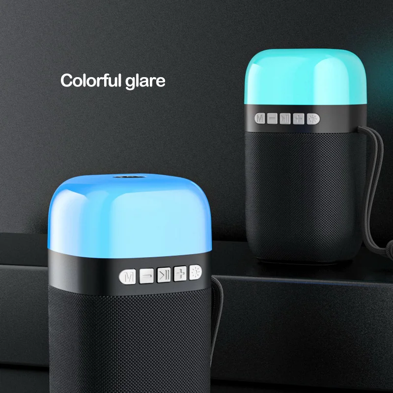 

Portable Wireless Bluetooth Speaker with Seven Color Lights Subwoofer Inserted