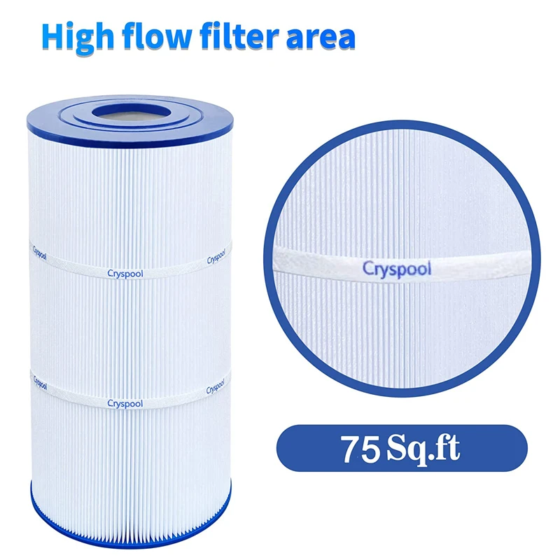 Cryspoo lPool Filter Compatible with Hayward CX760RE,C751,Clearwater II 75,Pro Clean 75, PA76,Unicel C-8411,FC-1255,75 sq.1 Pack 6