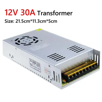 AC 110 V/220 V ถึง DC 12V 30A 360W Universal Switching Power Supply หม้อแปลงอะแดปเตอร์ LED Driver สําหรับ LED Strip กล้อง 1