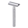 YINTAL Bright Silver Men's Classic Double-sided Manual Razor Long Handle Safety Razors Shaving  Brass Anti-slip Handle 5