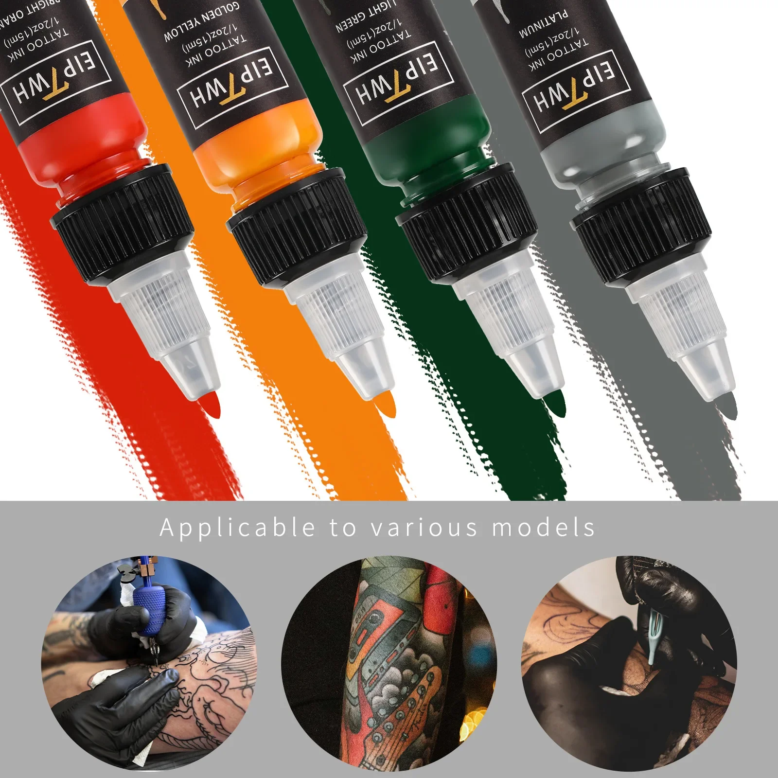 15ml 14colors Tattoo Ink Pigment with Box Body Art Tattoo Kits Professional Beauty Paints Makeup Supplies Semi-permanent