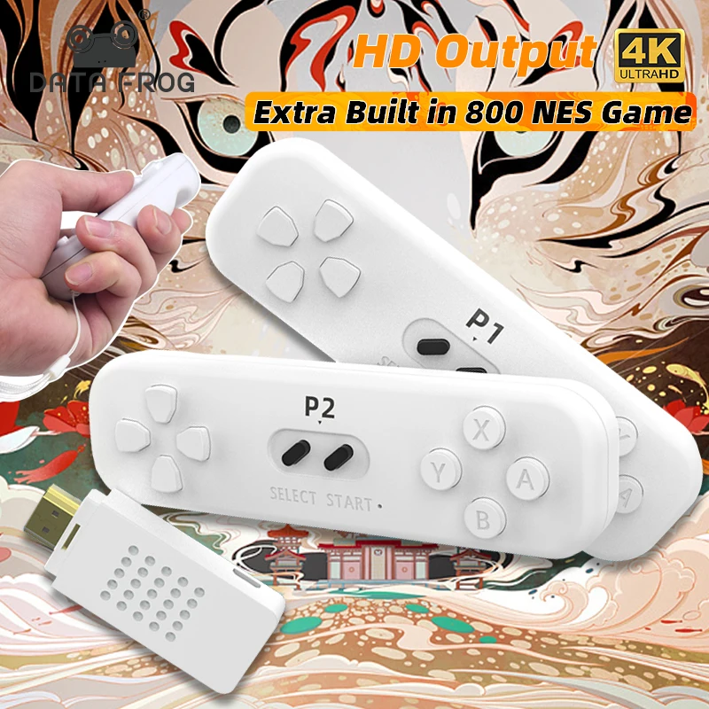 Игровая консоль с 2 4G двойным беспроводным контроллером мини-классическая игра