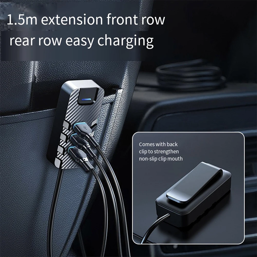 

USB Car Charger Car Charger 12-24V ABS+PC Car Charger Fast Charger Fast Charging Suitable For 66W Fast Charging