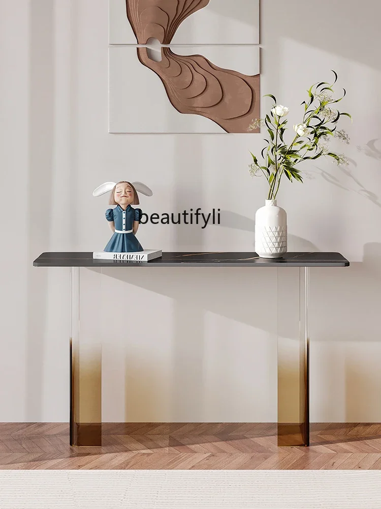 

Modern Minimalist Home Console Tables Semicircle Extremely Narrow Entrance Cabinet Living Room Decoration