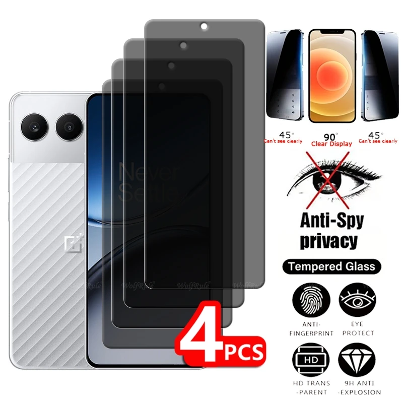 Premium Privacy Tempered Glass Screen Protector (4-Pack) - 9H Hardness, Anti-Spy, HD Clarity