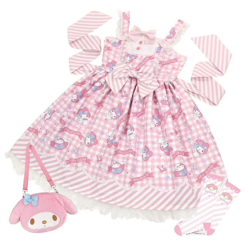 Кавайное платье Sanrio со звездами, гумми, Лолита, платье для девочек, мультяшная персонализация, милая куроми, корица, ролл, мелодия, косплей, одежда, подарок (art.: 3920c1ef2a338) - 3920c1ef2a338