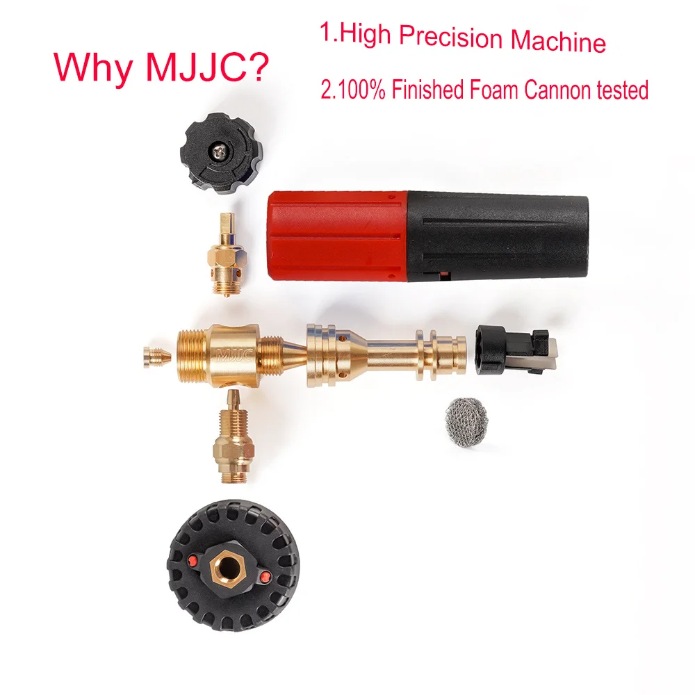 MJJC Snow Foam Lance PRO 2.0 high Pressure car Washer Compatible Varies Adapters 1.2L Big Mouth Anti-Leak Bottle Foam Gun Cannon 5
