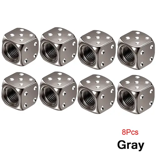 DSYCAR 2/8Pcs Aluminum Tire Valve Caps Dice Wheel Stem Tyre Tire Wheel Stem Air Valve Dust Cover for Car Truck Motocycle Bike - Image 24