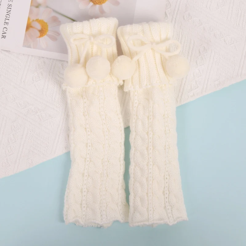 Soft Knitted Toddler Leg Covers Baby Cute Calf Leg Warmers for Kids Girls Fashion Children Pile Sock Winter Lolita Knee Socks