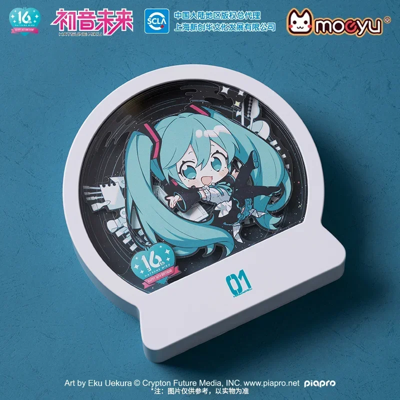 

Бумажная лампа Hatsune Miku для резьбы в честь 16-го юбилея, Q-версия, Аниме периферийные милые ночники, настольные украшения, Детская милая игрушка