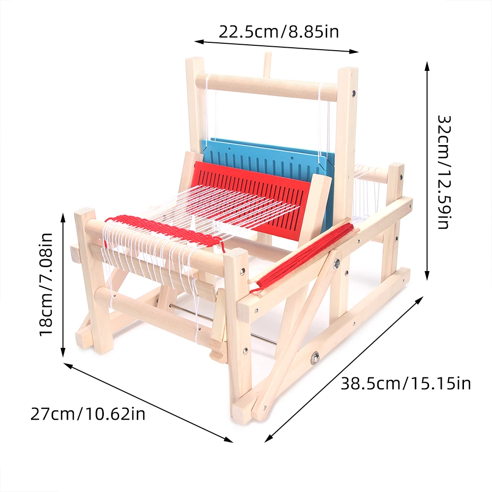 Loom 미니 회전 뜨개질 기계 수제 DIY 만들기 어린이 손으로 짠 나무 홈 성인 학생 교육 완구