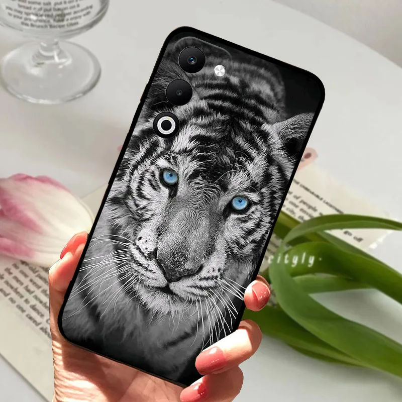 Cool Wolf Lion Fashion Painted Silicone Soft TPU Phone Case Cover