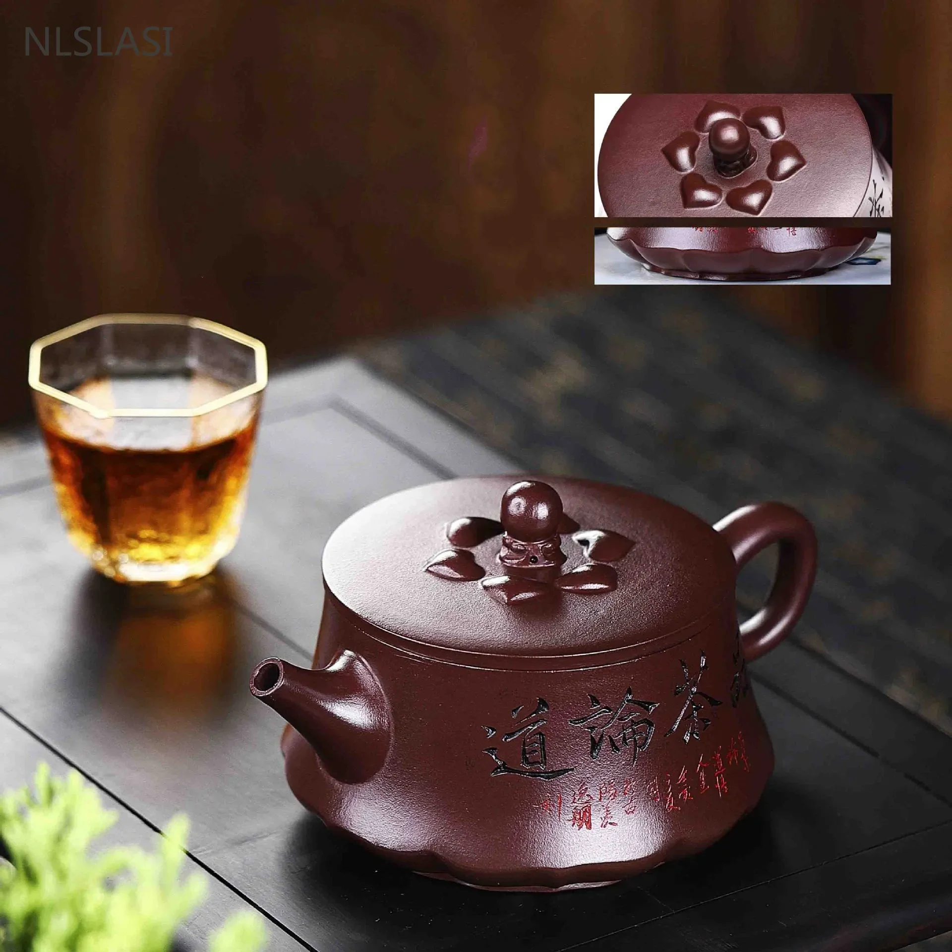 

230ml Chinese Yixing Purple Clay Teapot Household Filter Beauty Kettle Handmade Tea Infuser Zisha Teaware Tea Ceremony Supplies