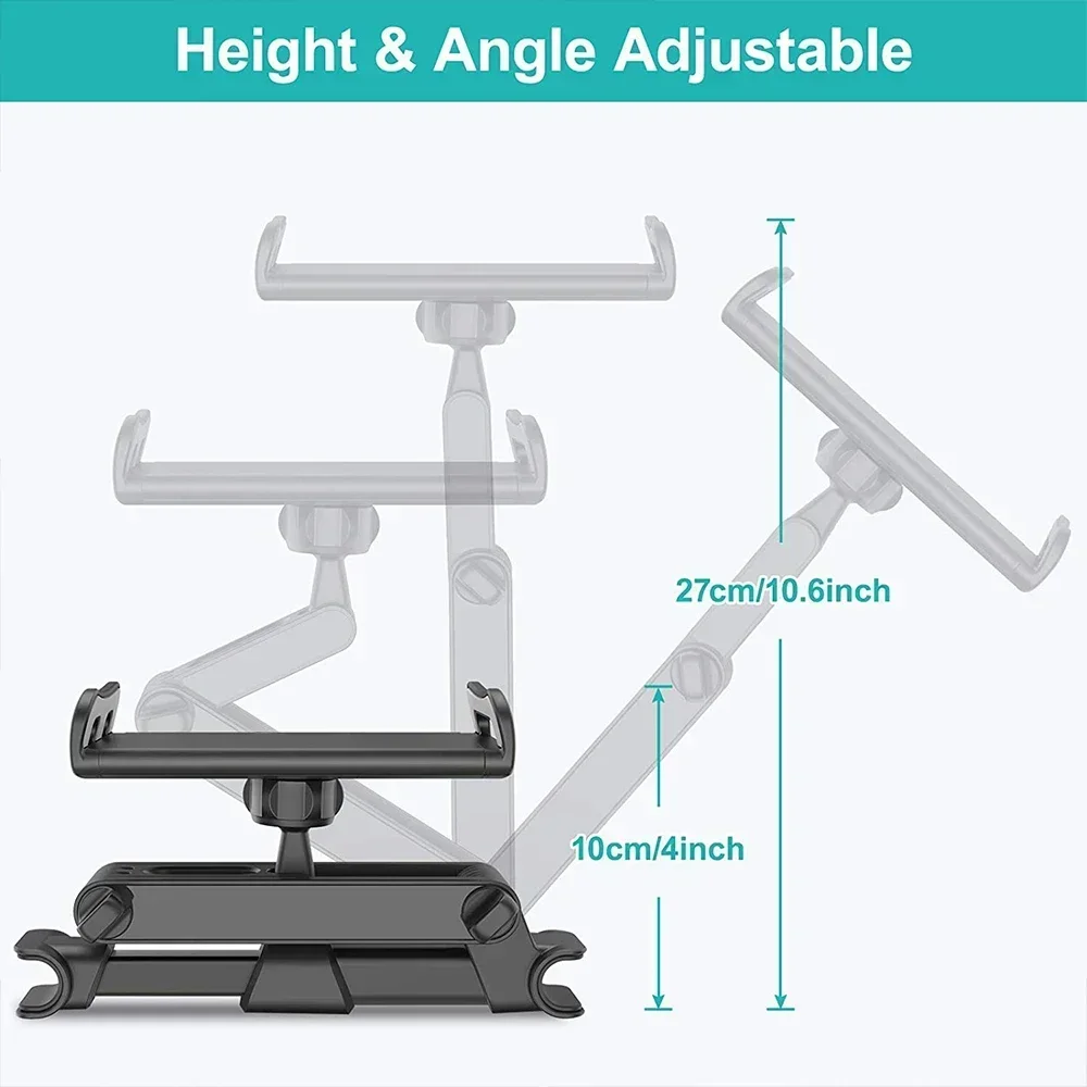 Universal 4-11 Inch Telescopic Car Rear Phone Tablet Holder Stand Seat Rear Headrest Mounting Bracket ipad laptop holder tablet stand tablet holder mobile phone holder