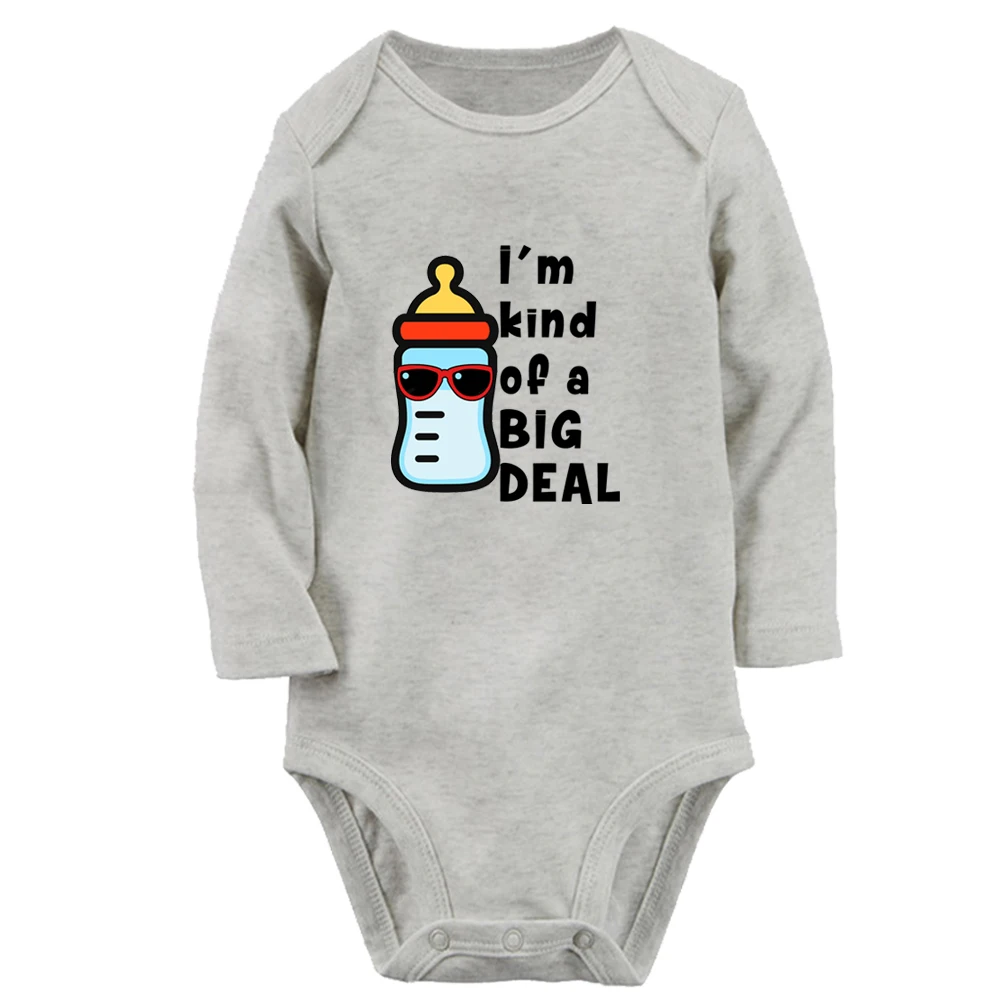 

I'm Kind Of a Big Deal Fun Graphic Baby Bodysuit Cute Boys Girls Rompers Infant Long Sleeves Jumpsuit Newborn Soft Clothes