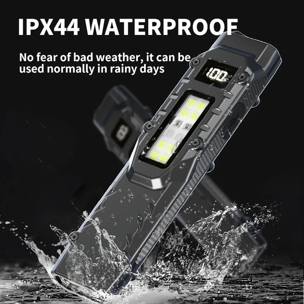 LED Super Bright Flashlight with Pen Clip Mini Camping Light IPX44 Waterproof Outdoor Emergency Light 1000mAh for Outdoor Hiking