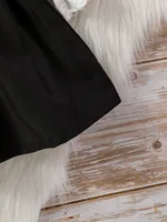 2024 Baby Gilrs Black Doll Collar With Lace For 6M-3Y Vintage European and American style Dress 6