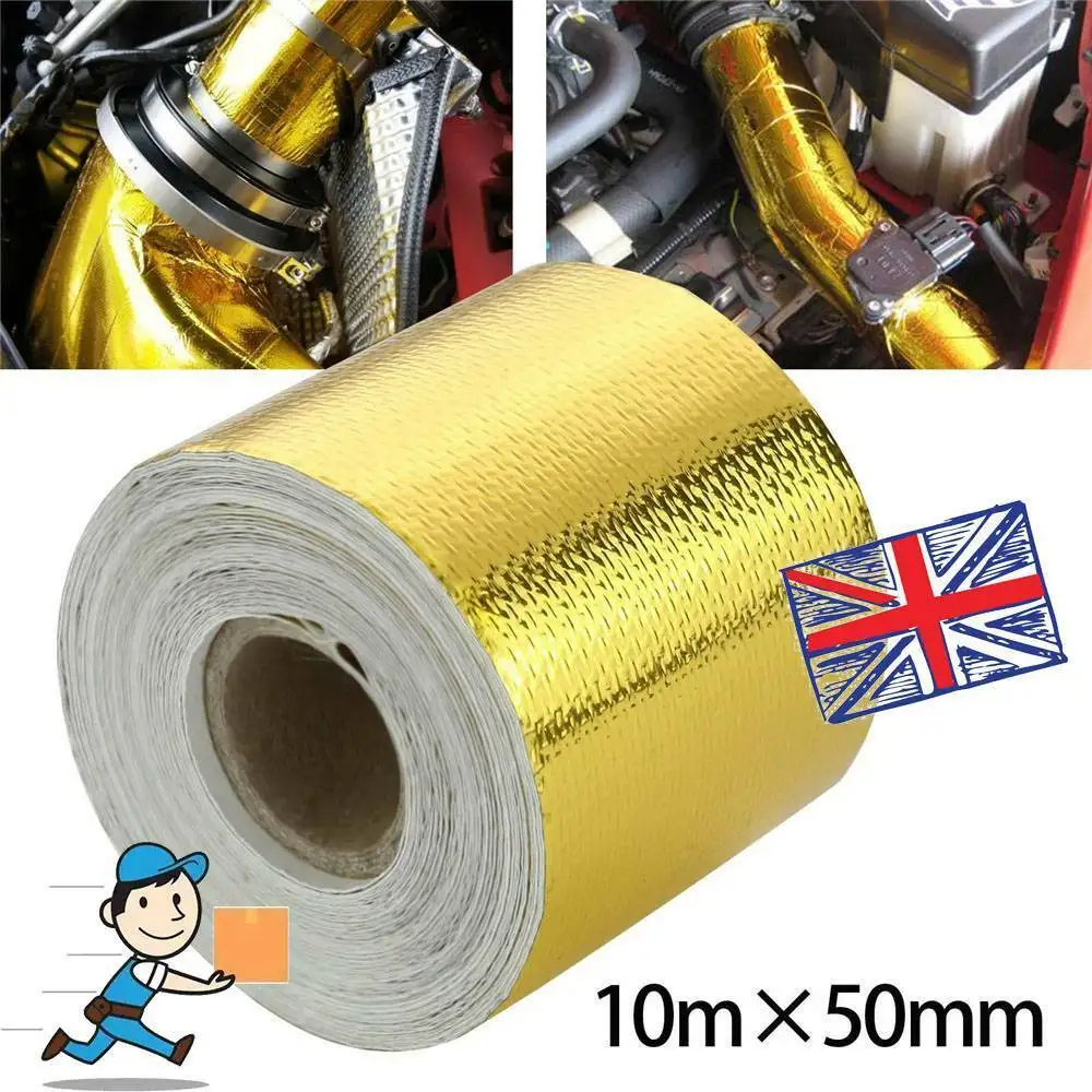 

Silver Shield Wrap TapeReflective Adhesive Golden High Temperature Heat 50mm x 10M/5M Roll Durable Cars Accessories Supplier