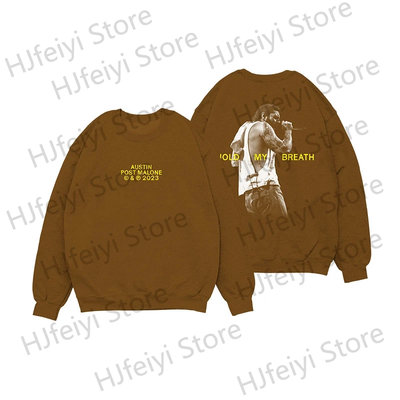 

Post Malone Hold My Breath Merch Long Sleeve Crewneck Sweatshirt Merch Winter For Women/Men Unisex O-neck Sweater Top