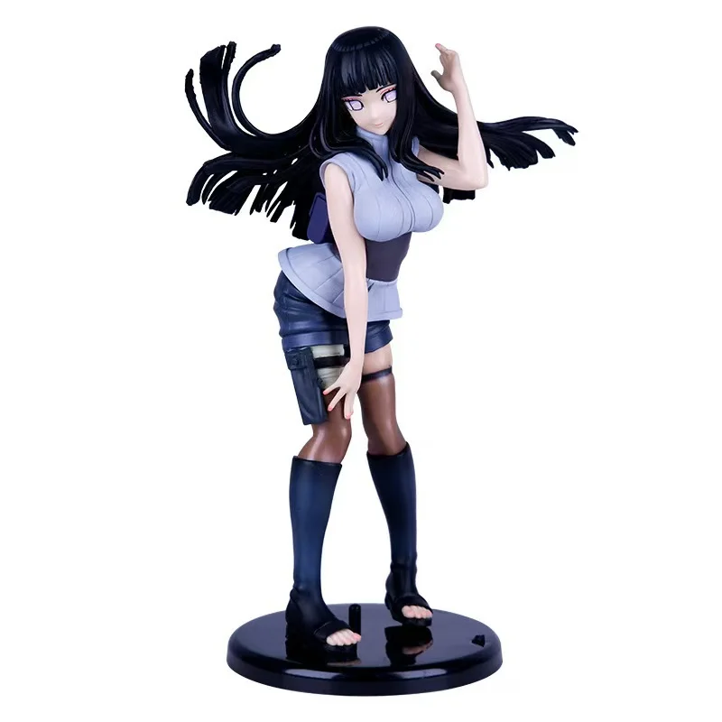 20cm Anime Naruto Long-Haired Hinata Hyuga Action Figure Car Decoration Doll