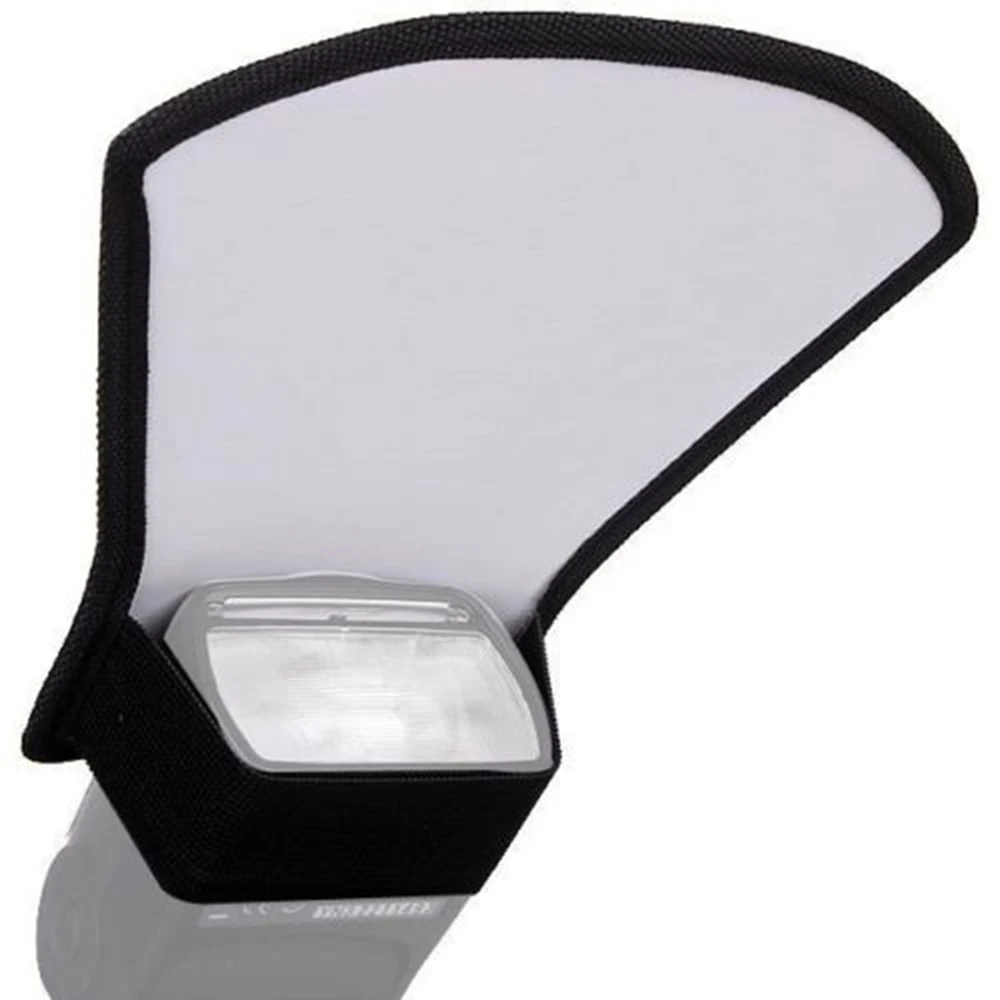 2-in-1 Silver/White Camera Flash Diffuser Softbox Photo Flash Light Reflector for Canon Nikon Sony Pentax Yongnuo Speedlite photography reflector