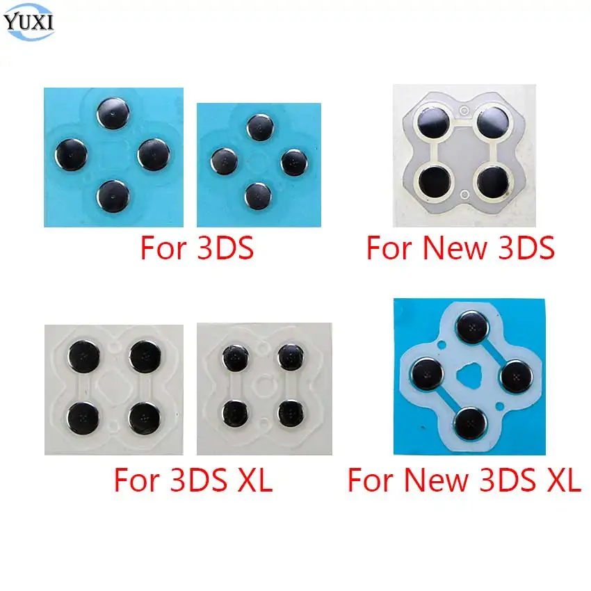 Yuxi Cross Key Abxy Button Membrana Button Sticker Pellicola Conduttiva In Metallo Per Le Nuove Parti Di Riparazione 3Ds Xl Ll