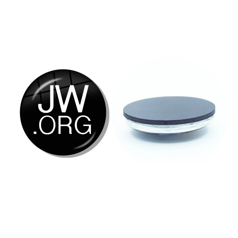 thumbnail image 1 of Imán para refrigerador de los testigos de Jehová de JW.ORG, 30 mm, cabujón de vidrio, pegatinas magnéticas para refrigerador, soporte para notas, decoración del hogar, regalo, 1 of 5