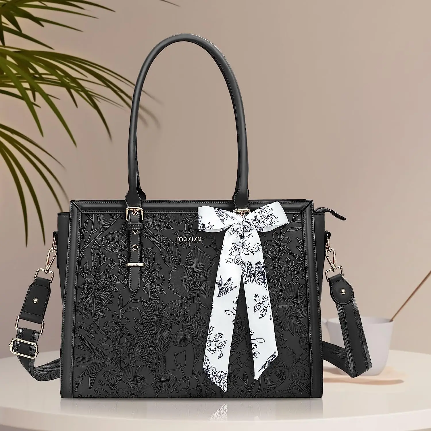Bolsa Luxuoso do Portátil do Couro do Plutônio para Mulheres Bolsa do Mensageiro do Ombro Macbook Asus hp Dell Caderno Tote 156 16 173 - Imagem 4