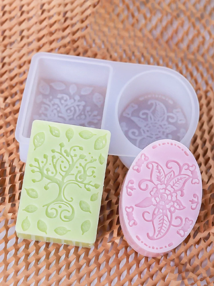 Description Picture 5 of itemRound and Square Soap Silicone Mold Handmade Flower Soap Making Supplies DIY Plaster Resin Candle Material Kit Cake Baking Tools