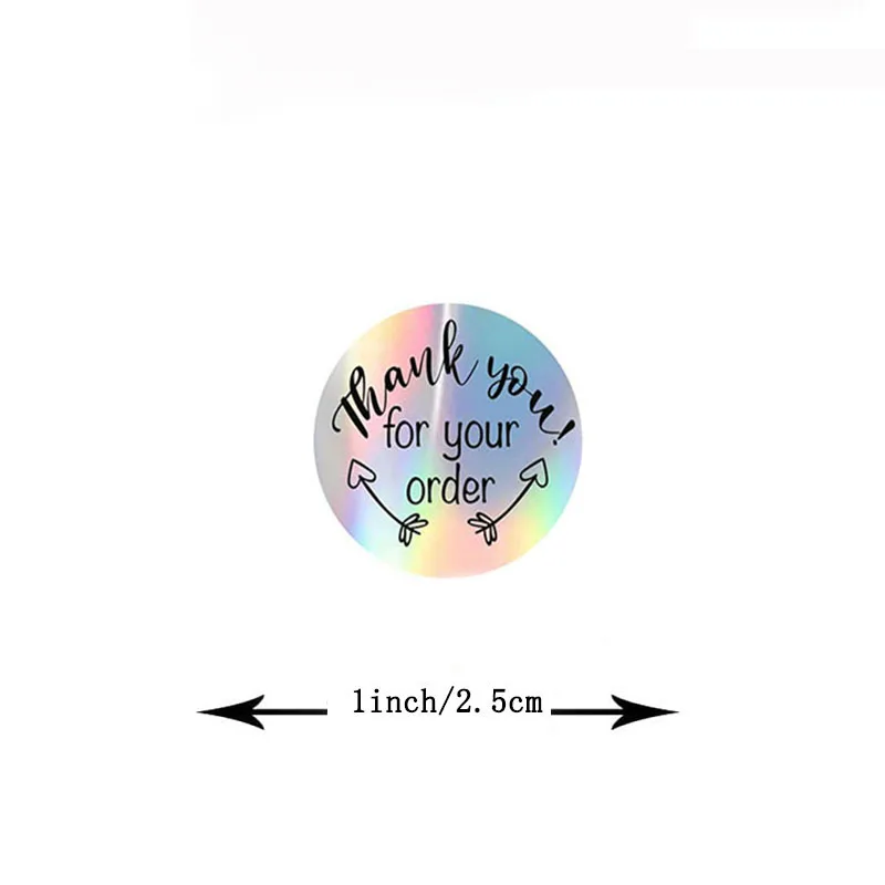 New Thank You Stickers 100-500PCS for Business Merci Packaging Stickers Pack Small Rolling Roll Home Made Lables thank you stickers