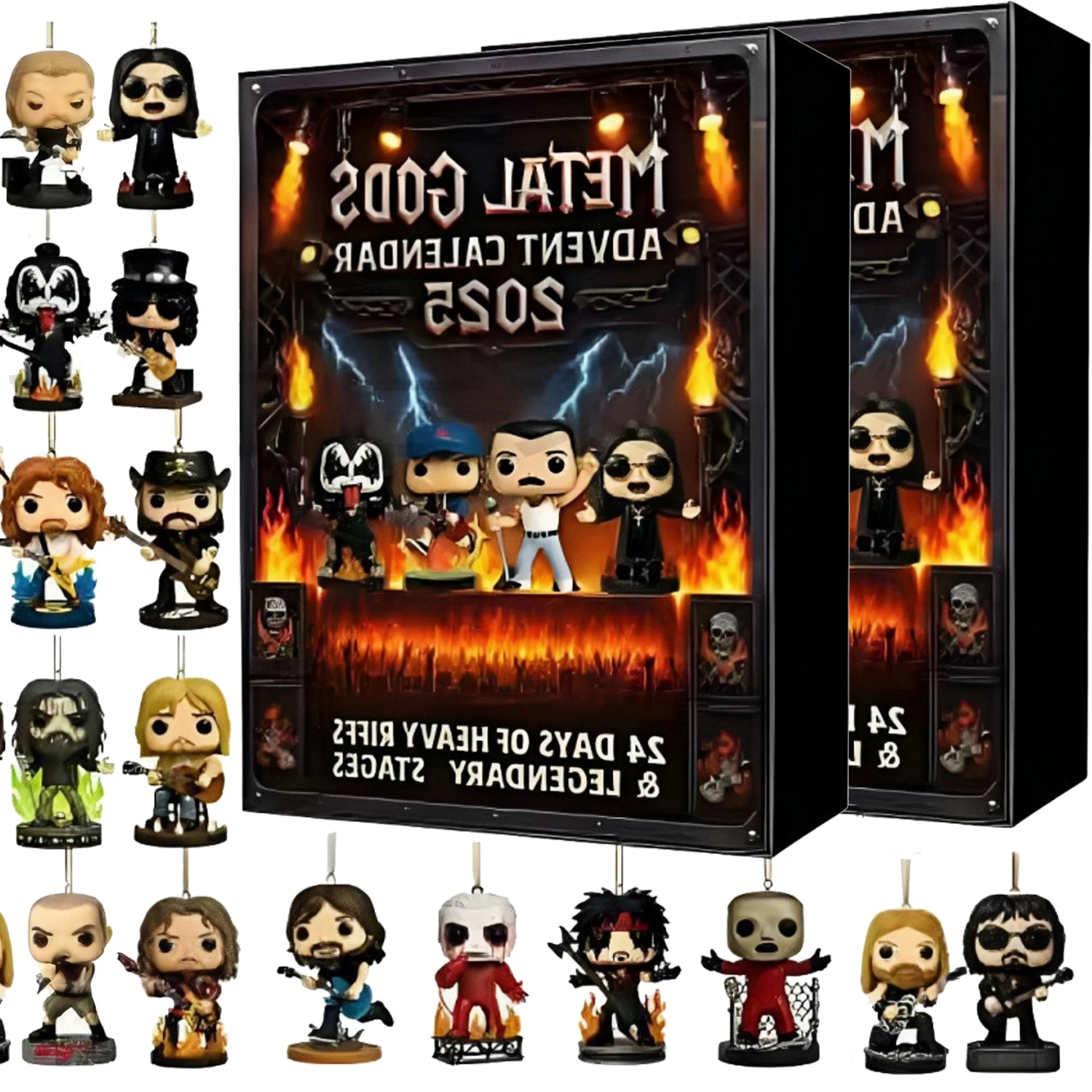 Calendrier De L'Avent 2025 Legends Of Rock & Metal - 24 Jours, Figurines Acrylique, Cadeau Fan