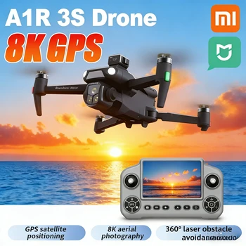 Drone Xiaomi Mjia A1R 3S 8K Professionale GPS FPV Brushless con Evitamento Ostacoli Laser, Quadricottero Pieghevole con Visione Ottica, Giocattolo Drone