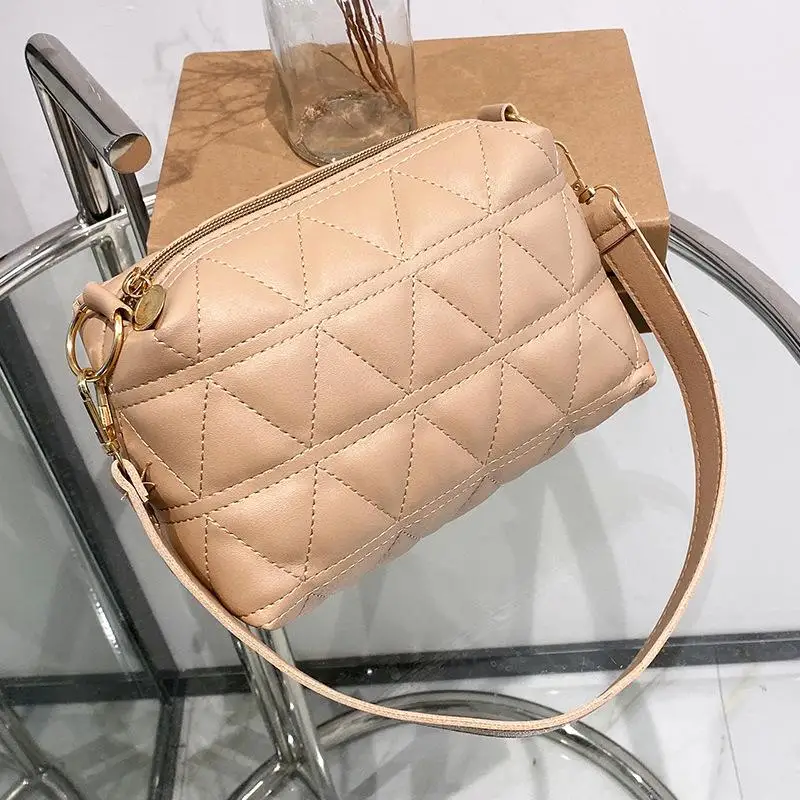 Women Diamond Lattice Pu Shoulder Bag Purses and Handbag for Women Girls Small Phone Purse Female Solid Color Mini Camera Bag