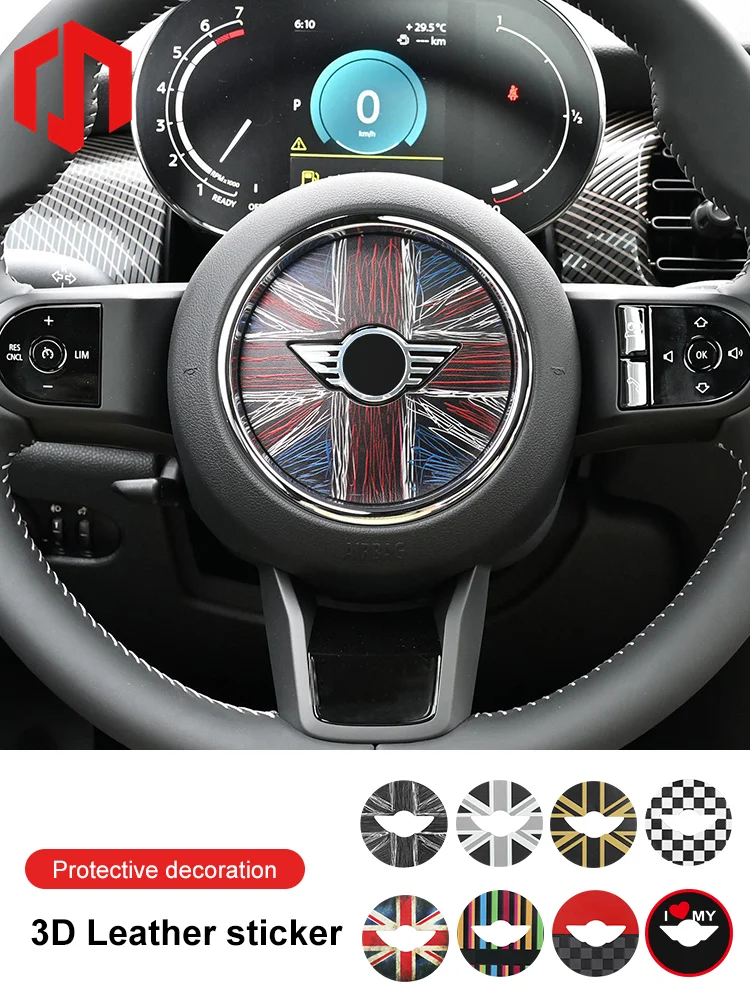 Car-Steering-Wheel-Sticker-for-Mini-Cooper-R55-R56-F55-F60-3D-PU ...