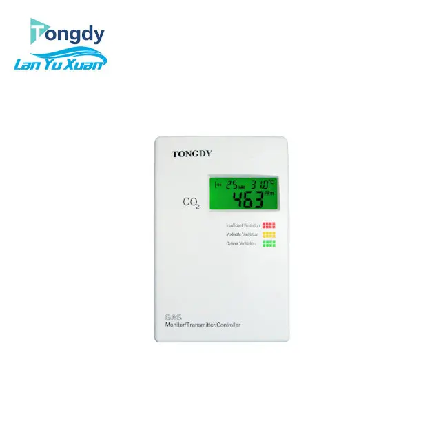 

Wall mounting CO2 monitor/carbon dioxide sensor/ CO2 detector 0~5,000ppm Modbus RS485, 3-color LCD and buzzer