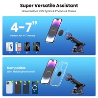 TOPK Magnetic Car Phone Holder Strong Suction Cup Mount Dashboard Windshield Stand Long Arm 360° Adjustable Mobile Phone Holder - Image 5